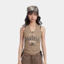 Damen Tanktop mit Textdruck, ärmellos