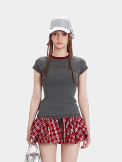 Women's Text print Short sleeves T-Shirt