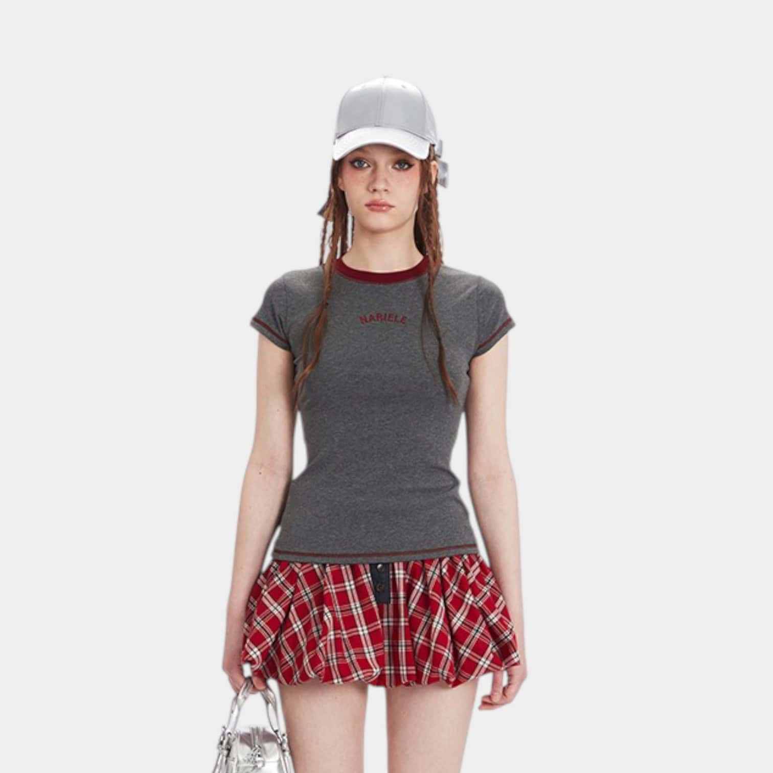 Damen T-Shirt mit Textdruck und kurzen Ärmeln