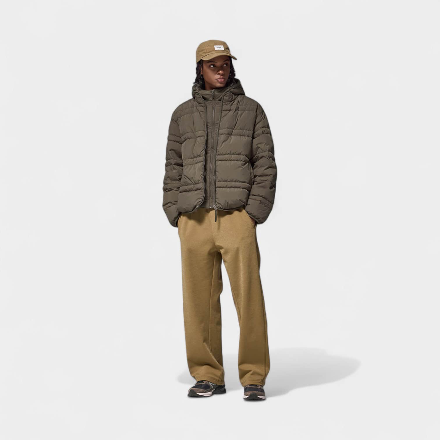 Herren Oversized Langarm Steppjacke – Bild 3