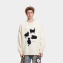 Unisex Tierdruck Langarm Strickpullover