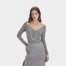 Damen Slim Fit Langarm T-Shirt