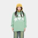 Damen Hoodie mit Textdruck und langen Ärmeln