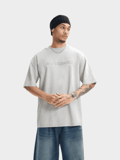 Herren T-Shirt mit Textdruck und kurzen Ärmeln