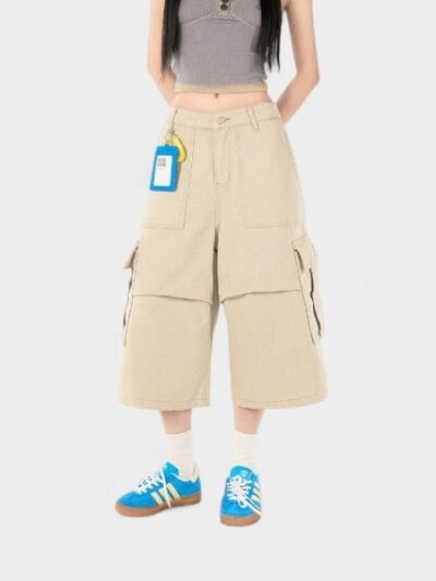 Damen Cargo Shorts mit Relaxed Fit/Lockere Passform