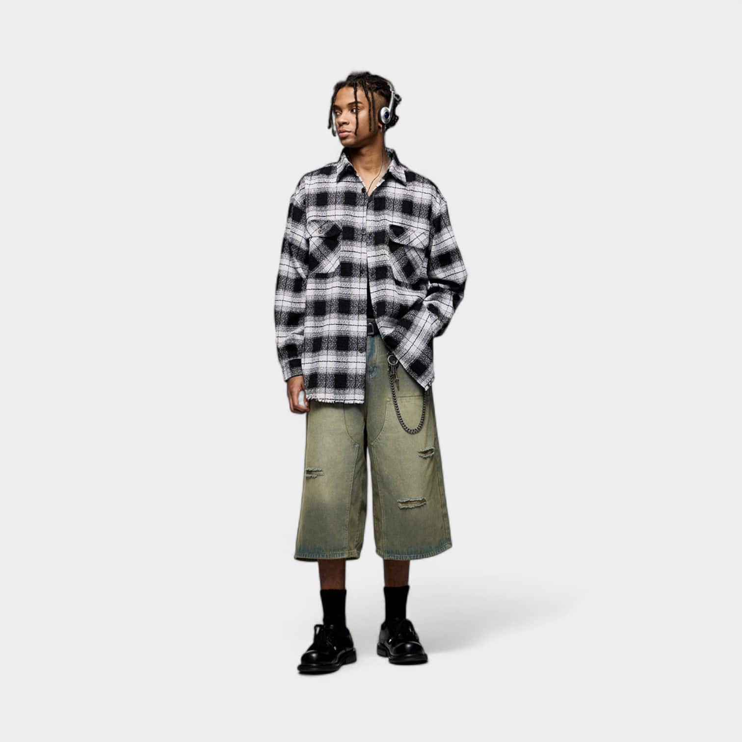 Herren Hemd mit Karomuster, lange Ärmel, Freizeit – Bild 3