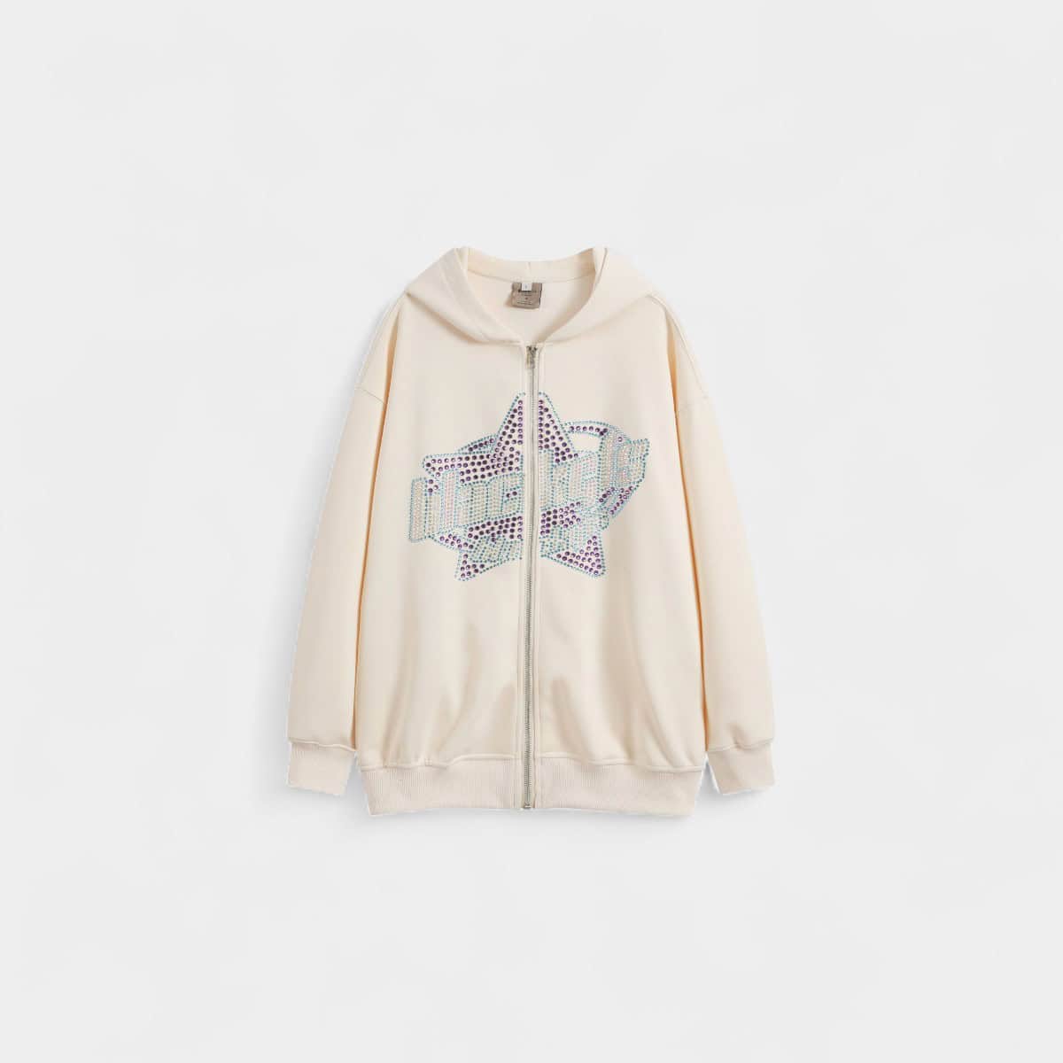 OREETA 2024 American Heavy Wear Men's and Women's Hot Drilling Star Sweater Cardigan Loose Fashion Brand Hooded Sweater