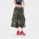 Damen Camouflage Muster Jorts