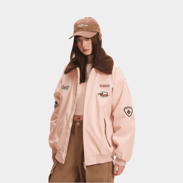 Unisex Parka mit Textdruck und langen Ärmeln – Bild 5