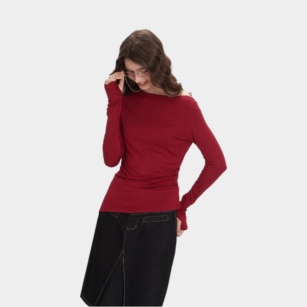 Damen Langarm T-Shirt in normaler Passform – Bild 4