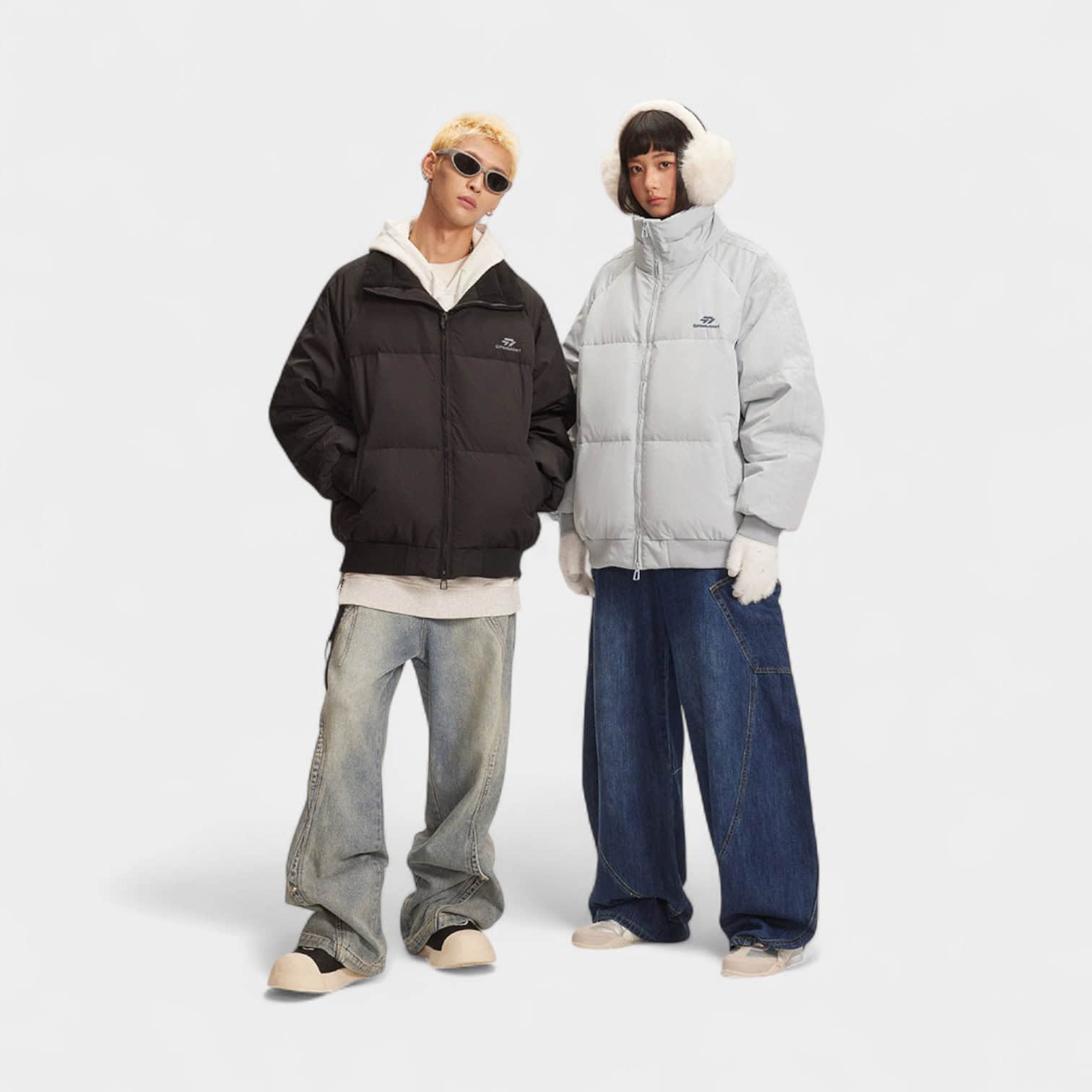 Unisex Oversized Langarm Puffer Jacke – Bild 2