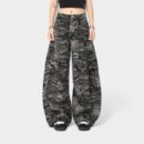 Damen Camouflage Muster Ärmellose Cargohose