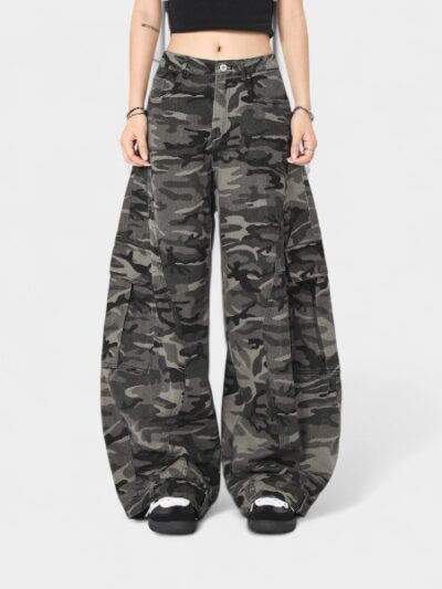 Women's Camouflage pattern Sleeveless Cargo Pants