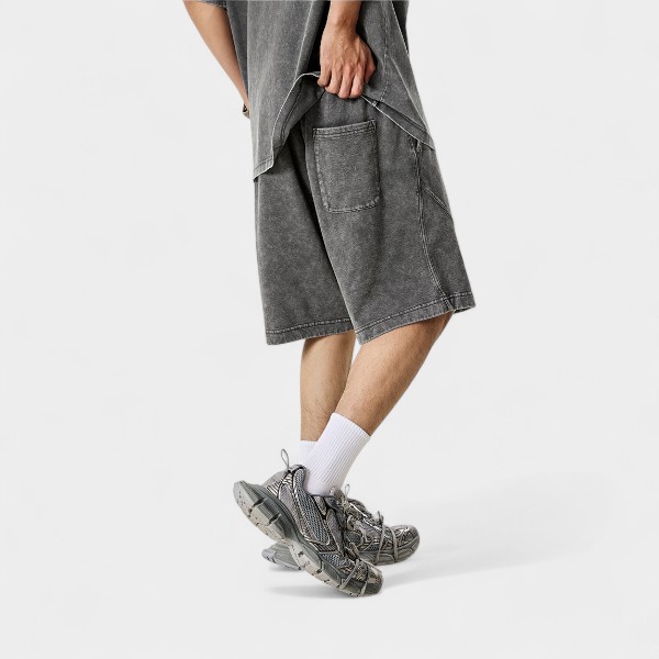 Herren Relaxed Fit/Loose Fit Jogginghose Shorts – Bild 4