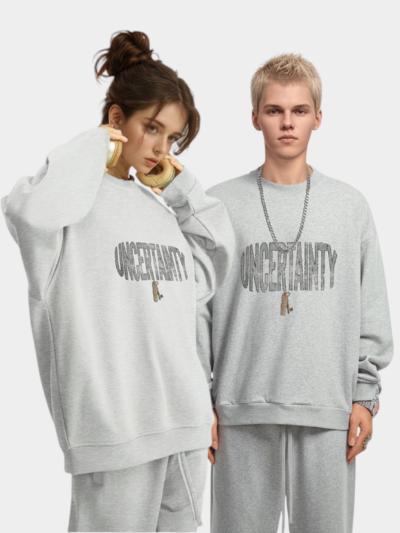 Unisex Sweatshirt mit Textdruck und langen Ärmeln