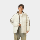 Gestreifte Damen Steppjacke mit langen Ärmeln