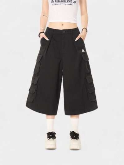 Damen Oversize Cargo Shorts
