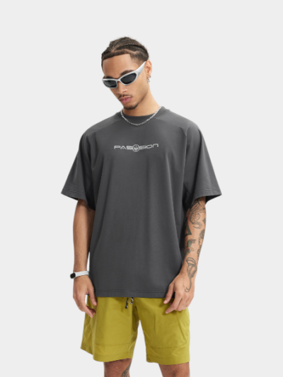 Herren T-Shirt mit Textdruck und kurzen Ärmeln