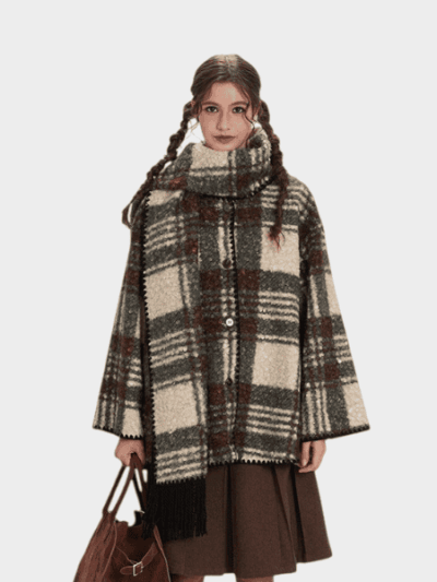 Damen Schal mit Karomuster