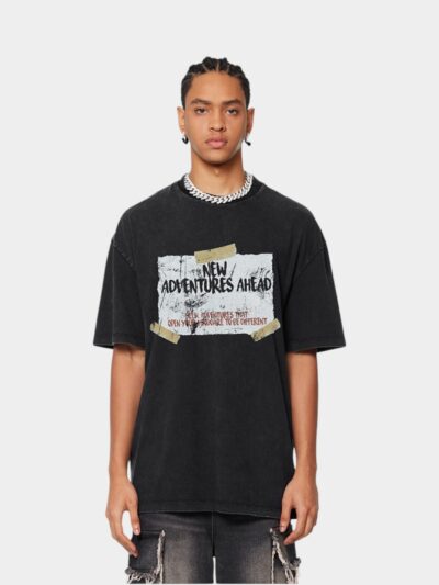 Unisex Text print Short sleeves T-Shirt