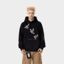 Unisex Hoodie mit künstlerischem Druck und langen Ärmeln