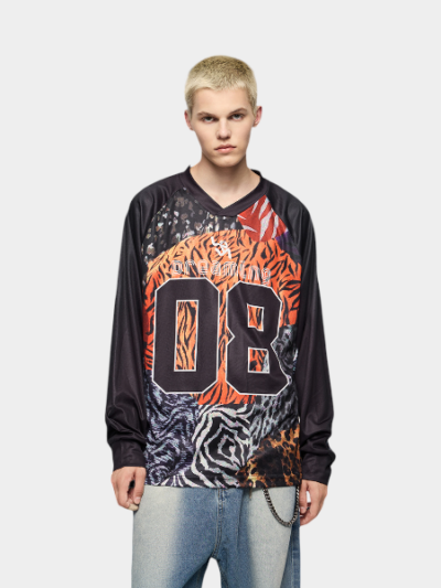 Unisex T-Shirt mit Textdruck und langen Ärmeln