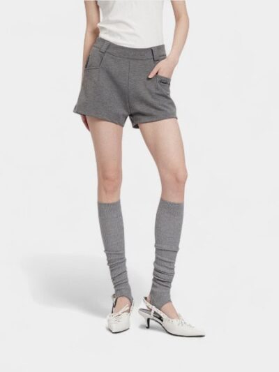 Damen Chino Shorts mit Textdruck