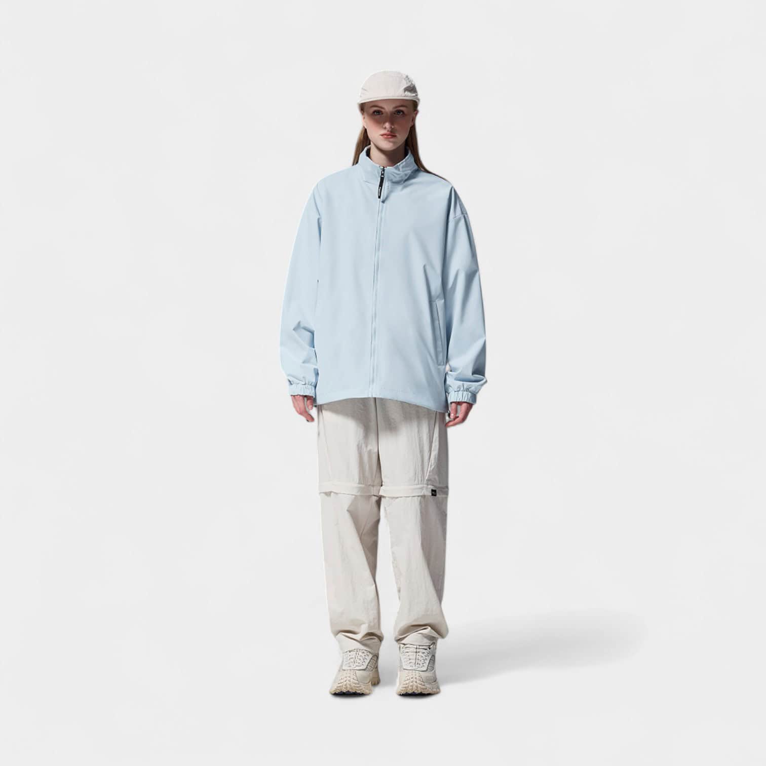 Unisex Windbreaker mit Karomuster und langen Ärmeln – Bild 2