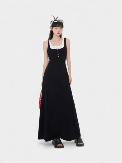 Damen Slim Fit Ärmelloses Kleid