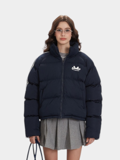 Damen Oversized Puffer Jacke mit langen Ärmeln