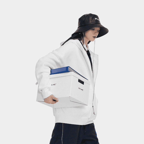 Unisex Übergroße Jacke mit langem Ärmeln und Reißverschluss – Bild 6