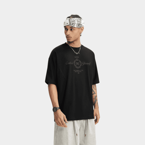 Herren T-Shirt mit Textdruck und kurzen Ärmeln