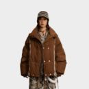 Damen Steppjacke mit Karomuster und langen Ärmeln