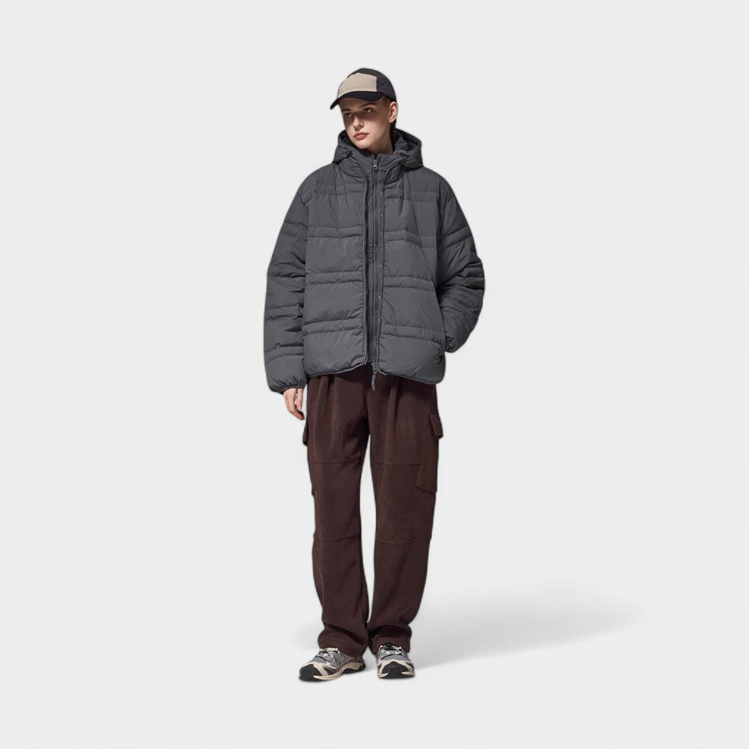 Herren Oversized Langarm Steppjacke – Bild 4