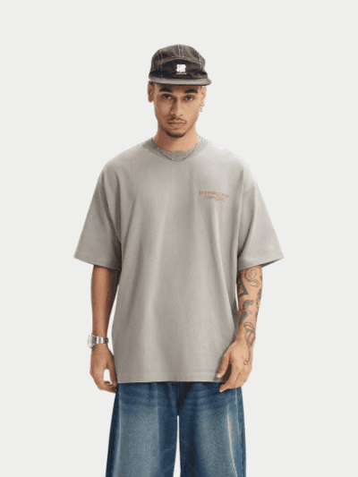 Unisex T-Shirt mit Textdruck und kurzen Ärmeln