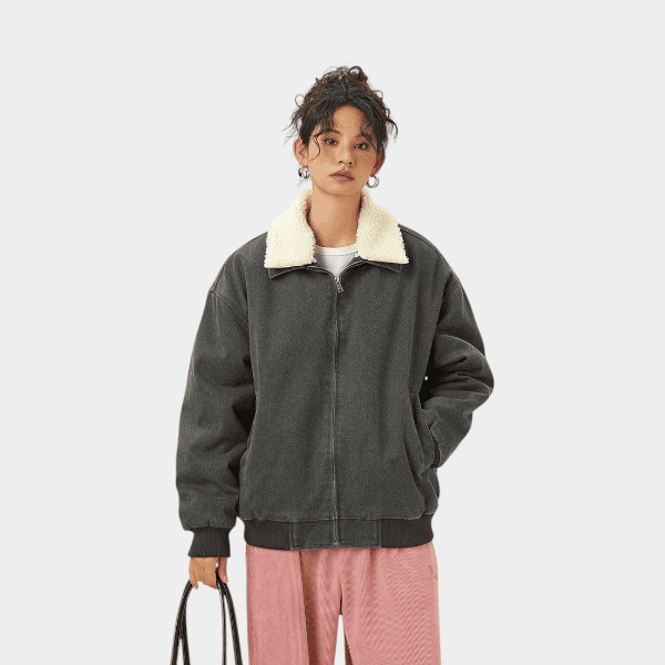 Damen Bomberjacke mit langen Ärmeln und normaler Passform