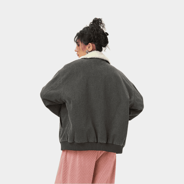 Damen Bomberjacke mit langen Ärmeln und normaler Passform – Bild 2