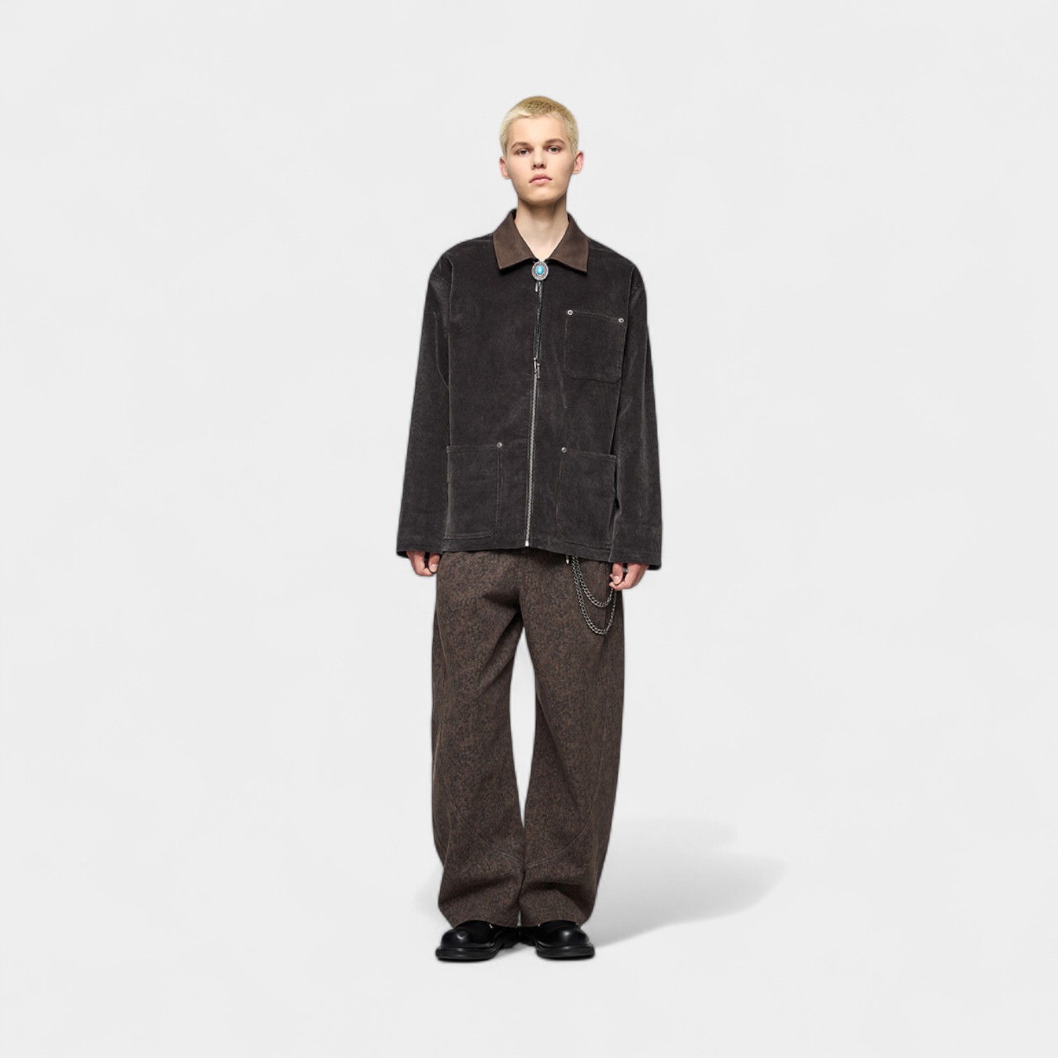 Herren Regular Fit Langarm Reißverschluss Jacke – Bild 4