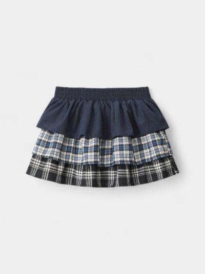 HeyHenry College Korean Style Summer 2025 New Stitching Cake Skirt Women's High Waist A- Shaped Bust Skirt