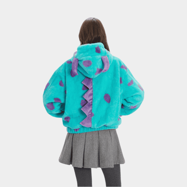 Damenmode Gepunktetes Langarm-Kapuzenpullover – Bild 6