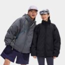 Unisex Oversized Langarm-Pufferjacke