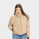 Damen Oversized Lange Ärmel Puffer Jacke