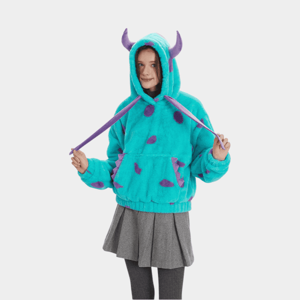 Damenmode Gepunktetes Langarm-Kapuzenpullover – Bild 5