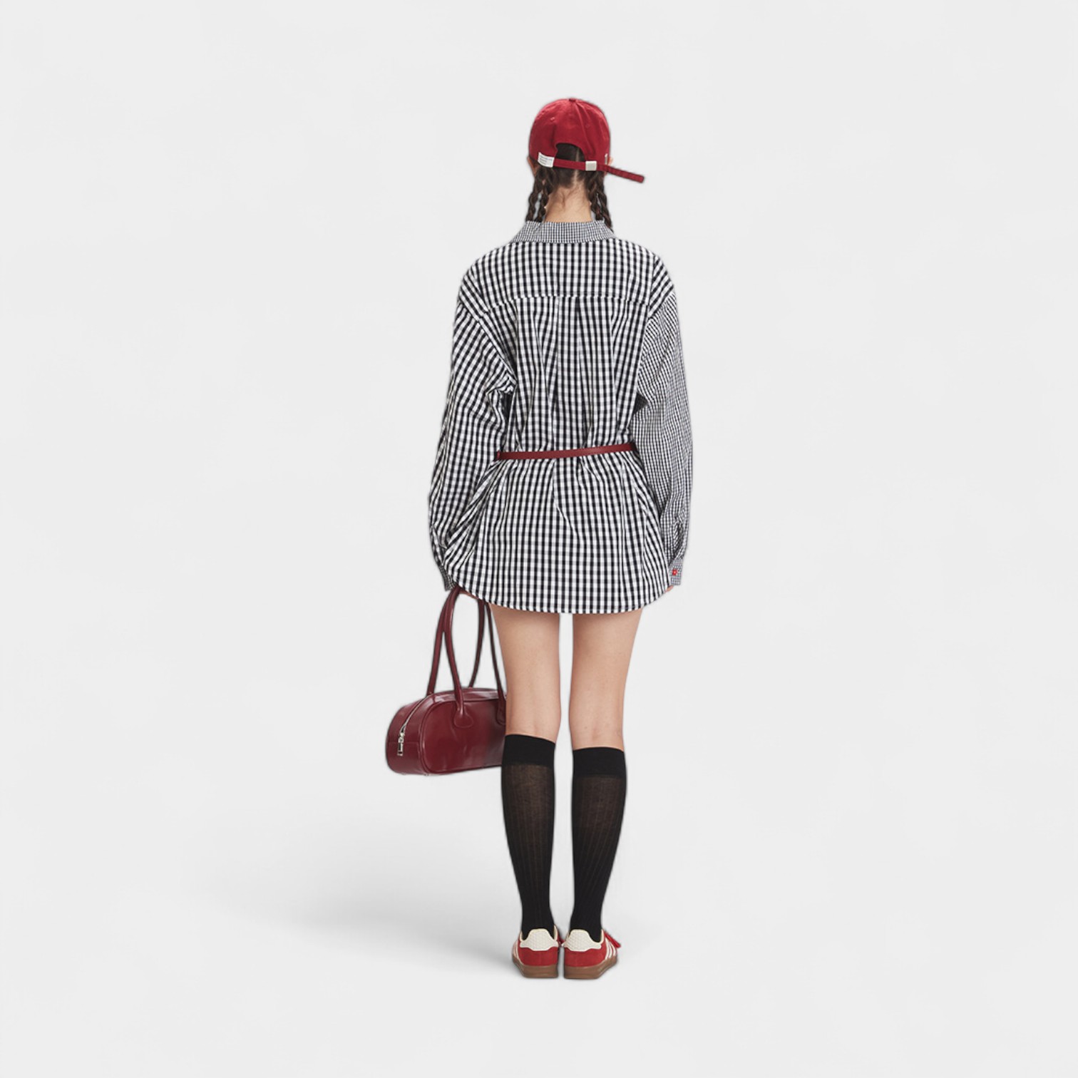 Damen Langarm Freizeithemd mit Karomuster – Bild 3