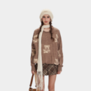 Damen Strickpullover mit Tiermuster und langen Ärmeln