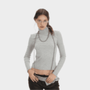 Damen Slim Fit Langarm T-Shirt