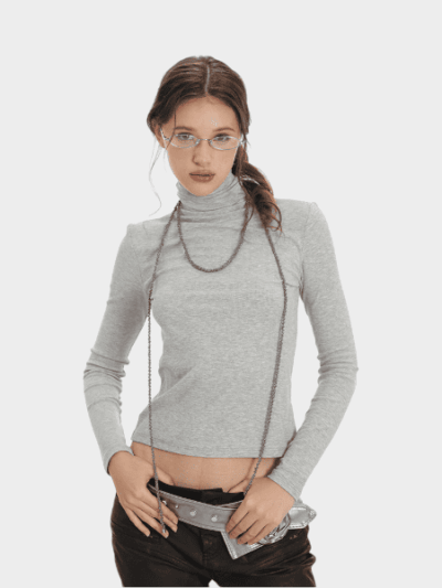 Damen Slim Fit Langarm T-Shirt