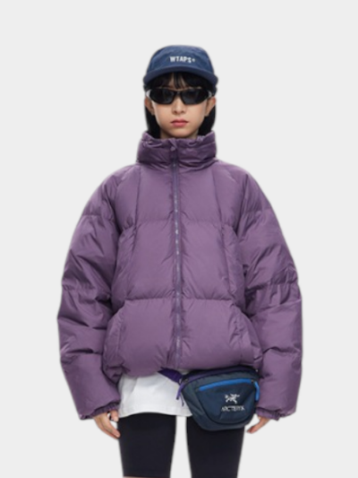 Unisex Oversized Langarm Puffer Jacke