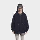 Damen Oversized Langarm Reißverschluss Jacke