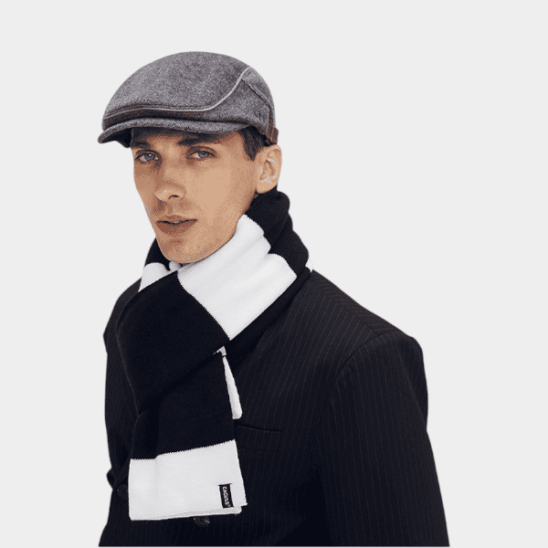 Herren Schiebermütze mit Fischgrätenmuster – Bild 3
